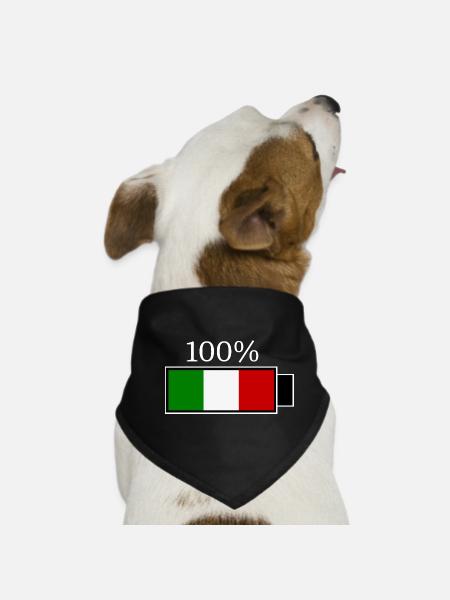 Italy Italian flag flag gift - Dog Bandana - black - Front