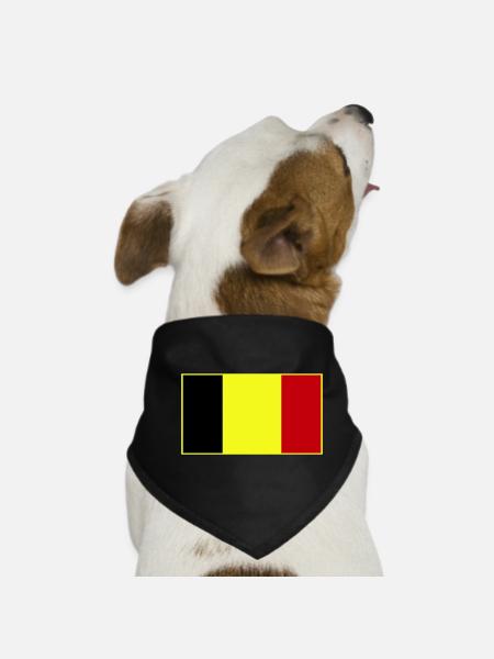 Anpassbare dreifarbige Flagge - Hunde-Bandana - Schwarz - Vorne
