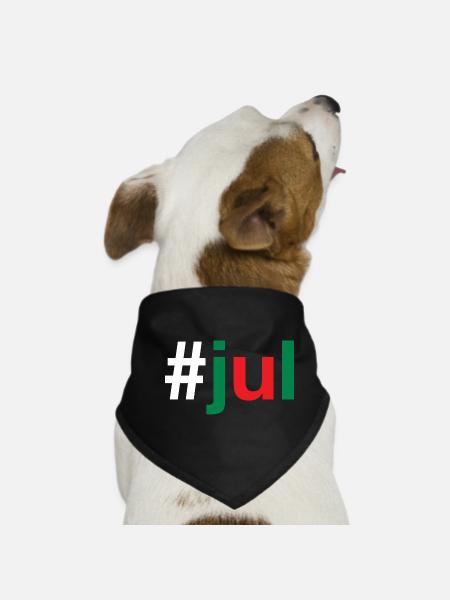 JUL Christmas Hashtag - Hunde-Bandana - Schwarz - Vorne