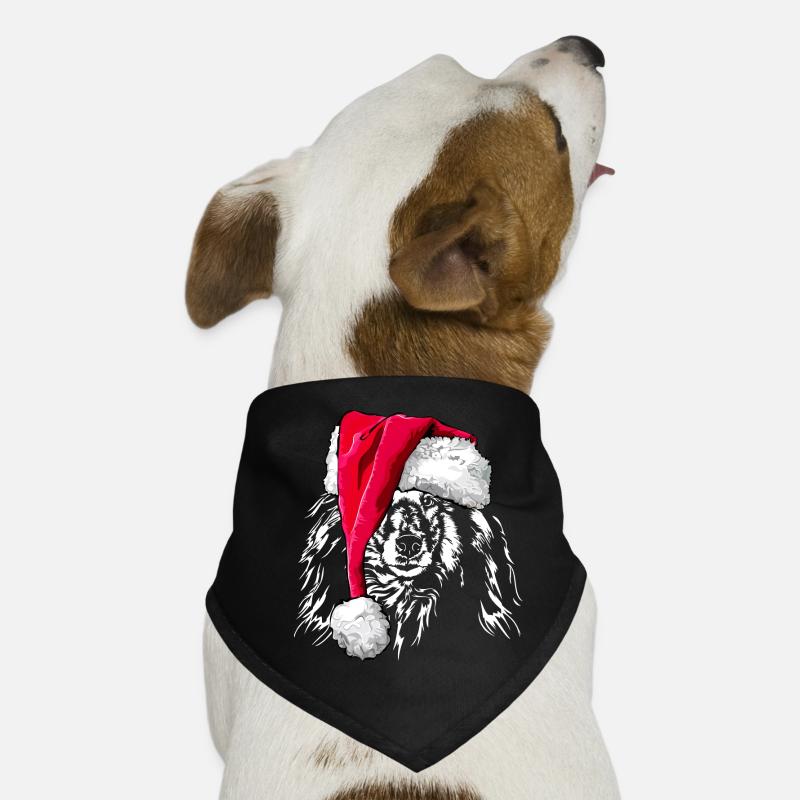 COLLIE with hatches Christmas Dog Bandana