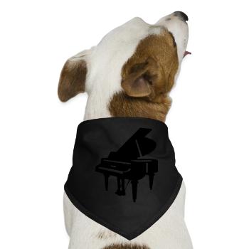 Piano - Hunde-Bandana - Schwarz - Vorne