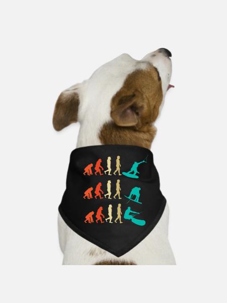 Cadeau d'évolution de wakeboard - Bandana pour chien - noir - Devant