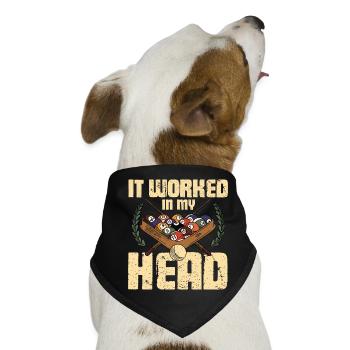 Professional Pool Player - Cue Sport It Worked In - Hunde-Bandana - Schwarz - Vorne