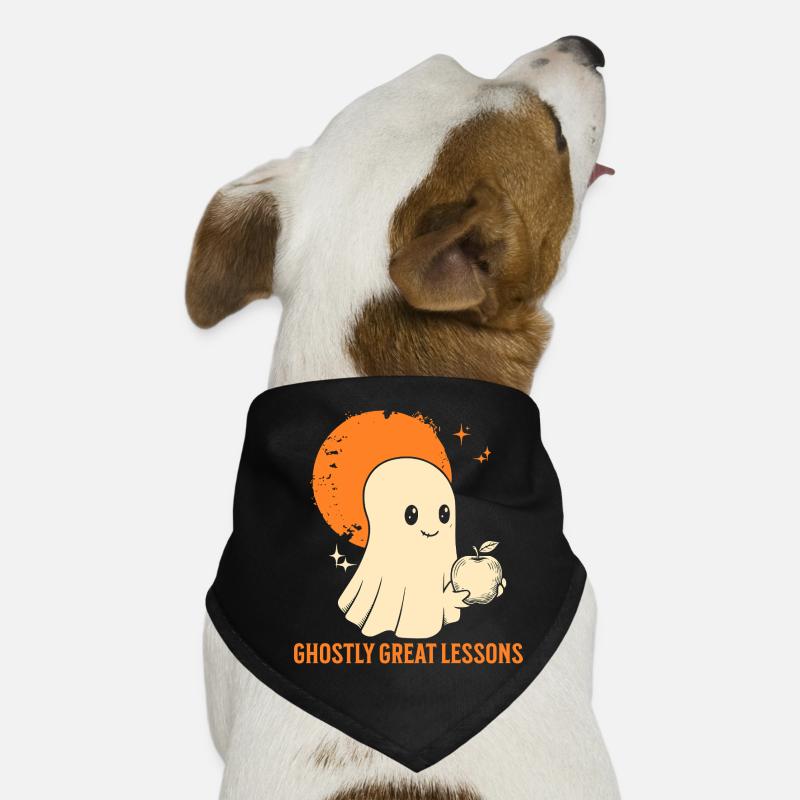 Funny Teacher Skeleton Halloween Classroom Dog Bandana