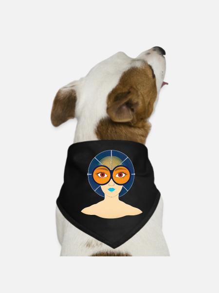 BEFREIE DEINEN GEIST #2 – nette Leute - Hunde-Bandana - Schwarz - Vorne