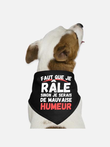 Funny Railer | I have to complain bad mood - Dog Bandana - black - Front