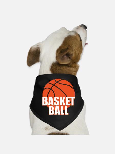 Basketball / Basketball / Basktet-Ball / Sports - Dog Bandana - black - Front