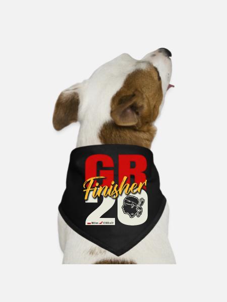 GR20 Finisher cadeau randonnée Corse - Bandana pour chien - noir - Devant