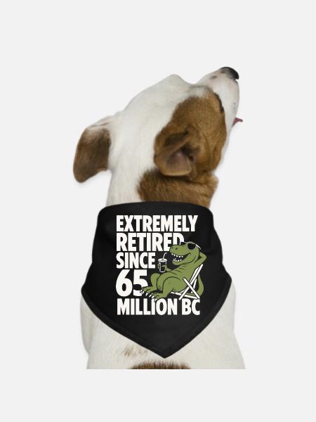 Extremely Retired Since 65 T-Rex - Hunde-Bandana - Schwarz - Vorne