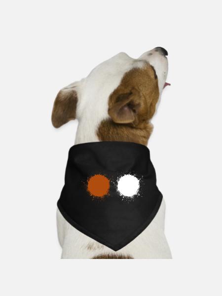 Braun Weiß - Hunde-Bandana - Schwarz - Vorne