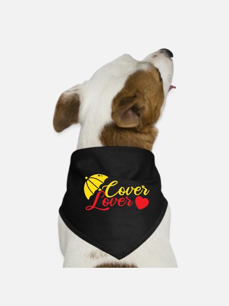 Insurance Agent Cover Lover Funny Insurance Broker - Hunde-Bandana - Schwarz - Vorne