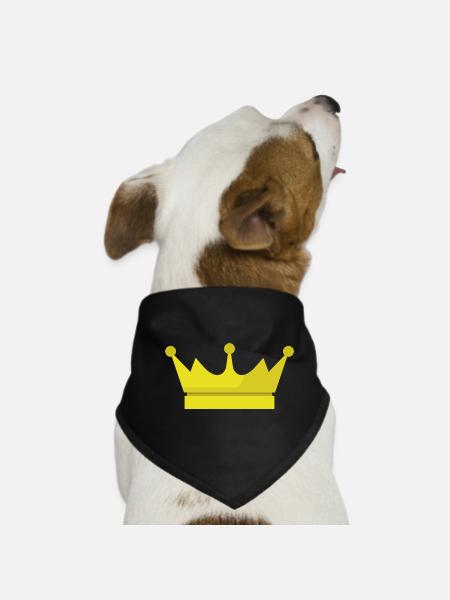 Crown - Dog Bandana - black - Front