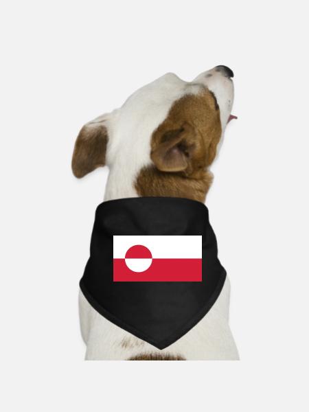 Make America Go Away – Greenland Flag - Dog Bandana - black - Front