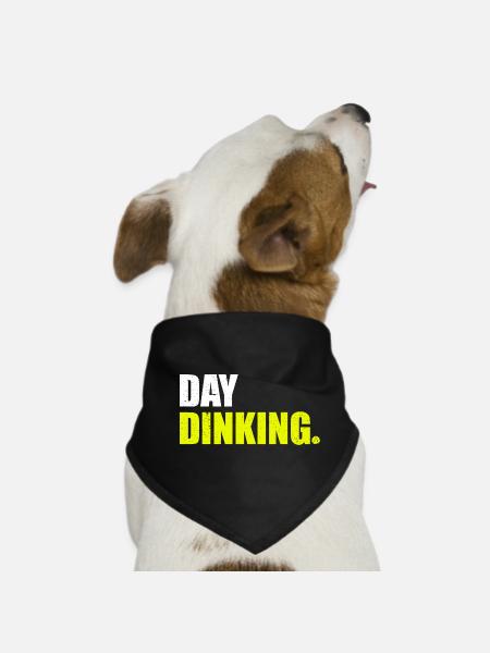 Day dinking lustiges Pickleball Spieler - Hunde-Bandana - Schwarz - Vorne