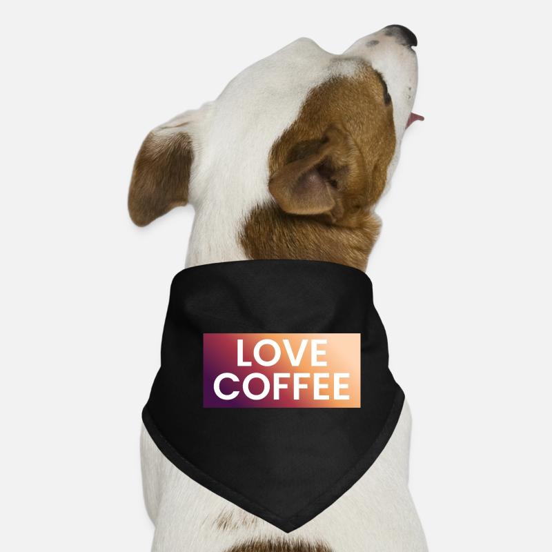 Coffee Love in Gradient Dog Bandana