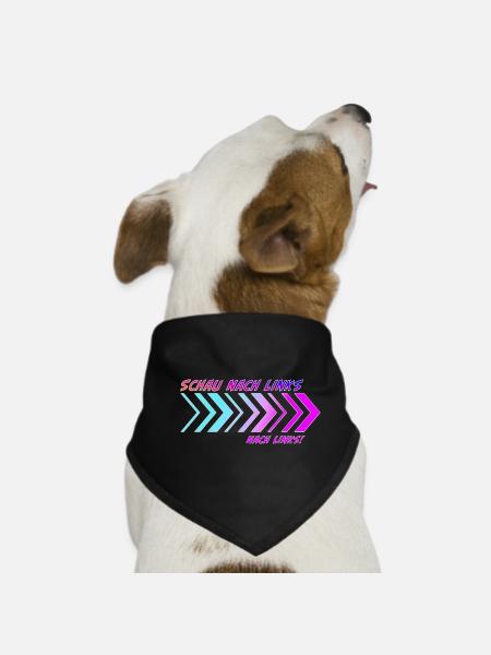 Richtungspfeile Schau nach links - Hunde-Bandana - Schwarz - Vorne
