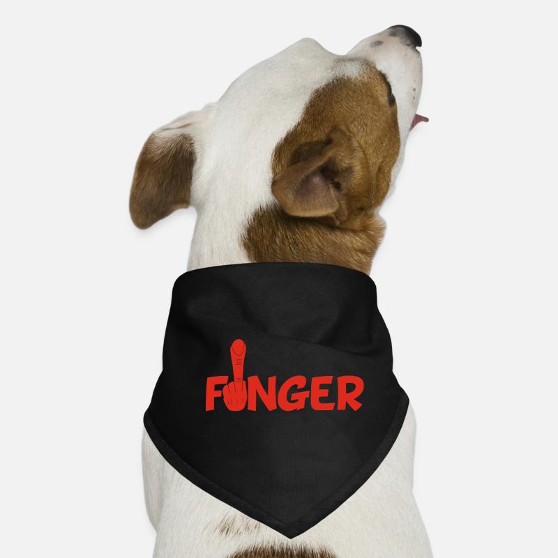 Der Finger (rot) Hunde-Bandana