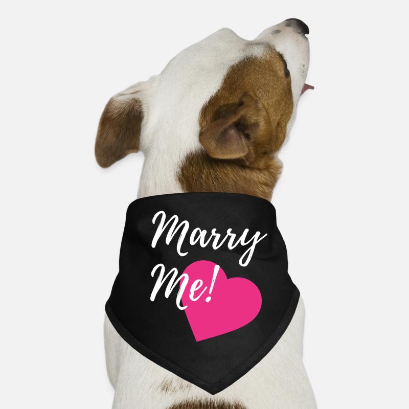 Marry me ! Proposal idea : Proposition de mariage Bandana pour chien
