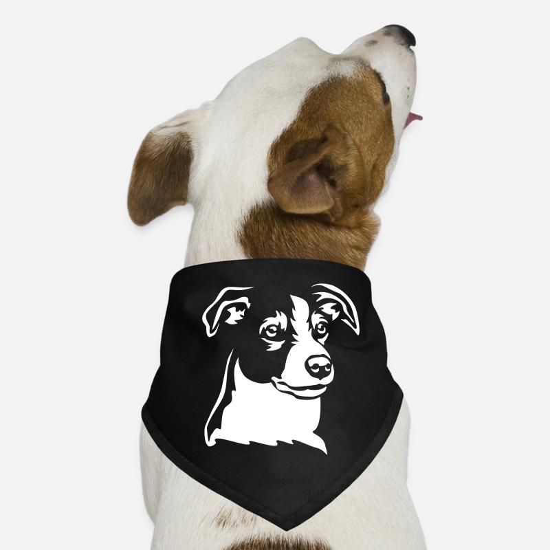 Jack Russell Terrier Kopf "Black Edition" Hunde-Bandana