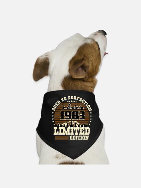 1983 Limited Edition - Hunde-Bandana - Schwarz - Vorne