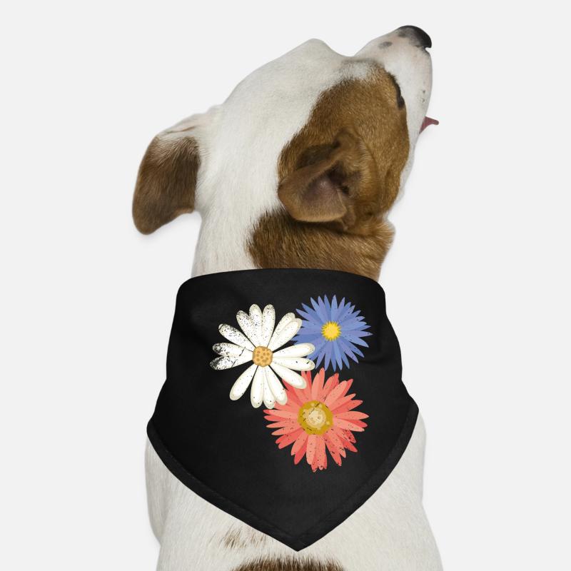 3 flowers Hunde-Bandana