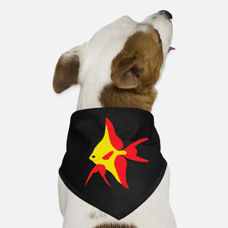 Poisson drapeau rouge et jaune Bandana pour chien