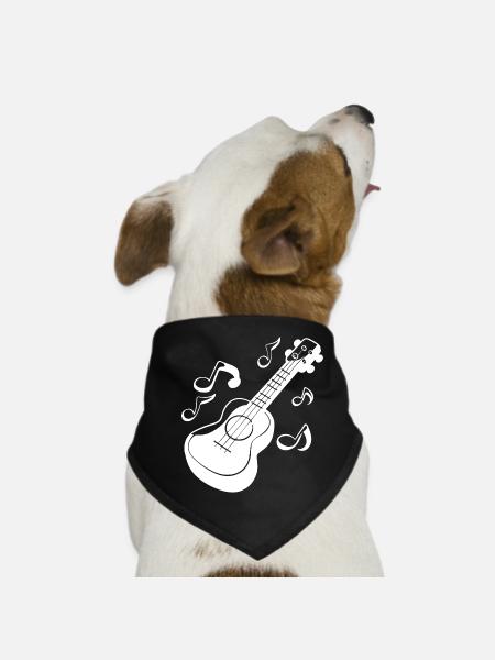Ukulele Graphics - Dog Bandana - black - Front