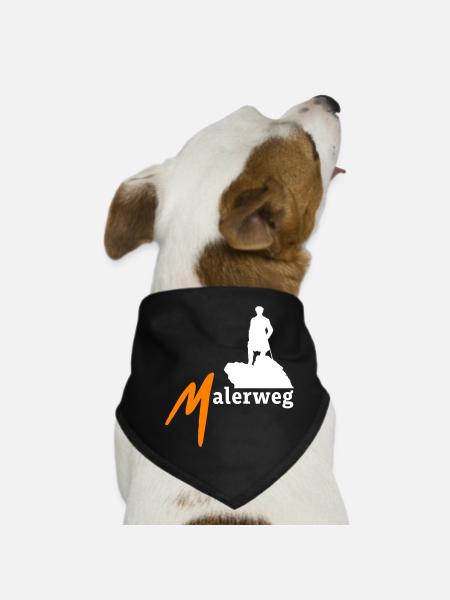 Sächsische Schweiz Malerweg Elbsandsteingebirge - Hunde-Bandana - Schwarz - Vorne