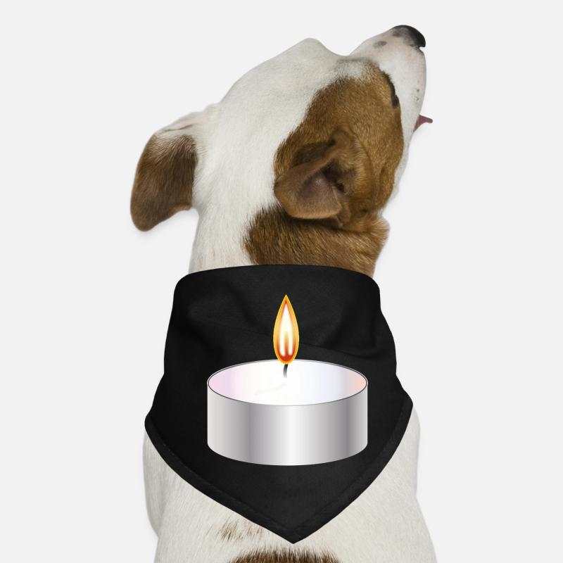 Burning Tealight Candle Simple Symbol Dog Bandana