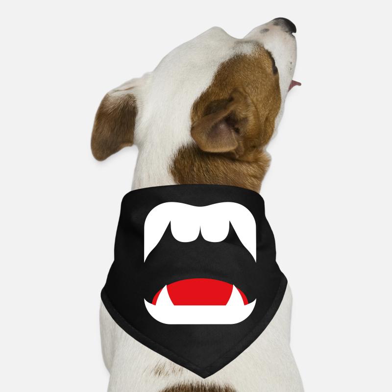 Petits Monstres : Bouche de vampire en Rouge d’Ombre Bandana pour chien