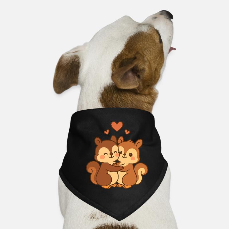 Eichhörnchen Paar Valentinstag Hunde-Bandana