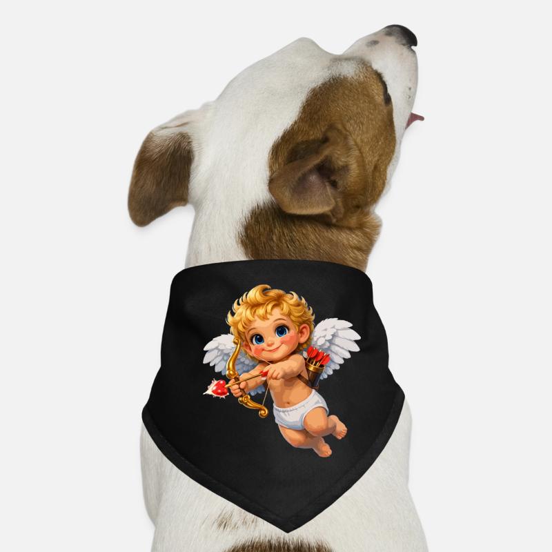 Amor mit Bogen-Liebesflamme Hunde-Bandana