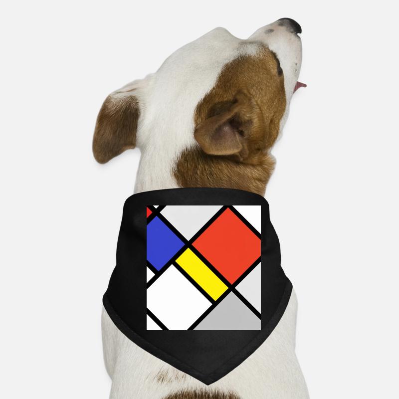 Mondrian Geometric Planes Dog Bandana