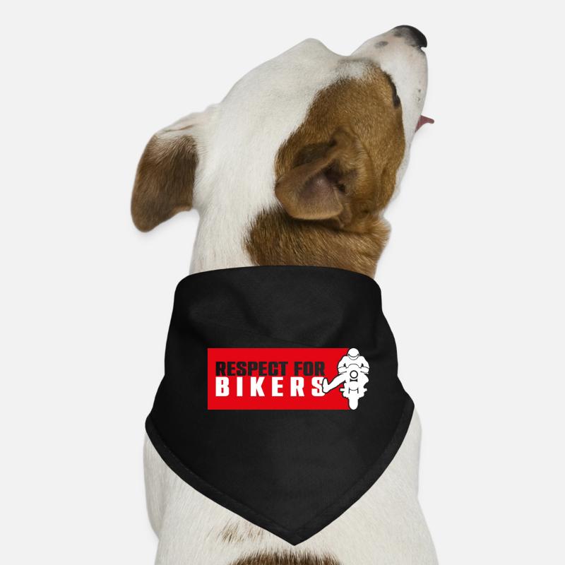 Respect Motards sur Fond Rouge Bandana pour chien
