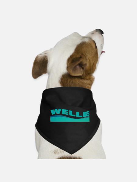 WAVE - Dog Bandana - black - Front