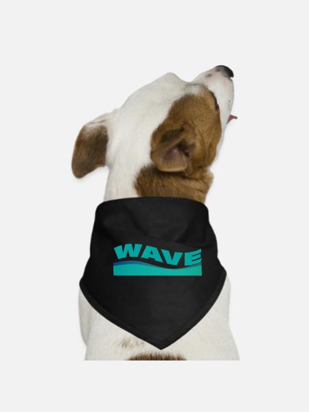 WAVE - Dog Bandana - black - Front