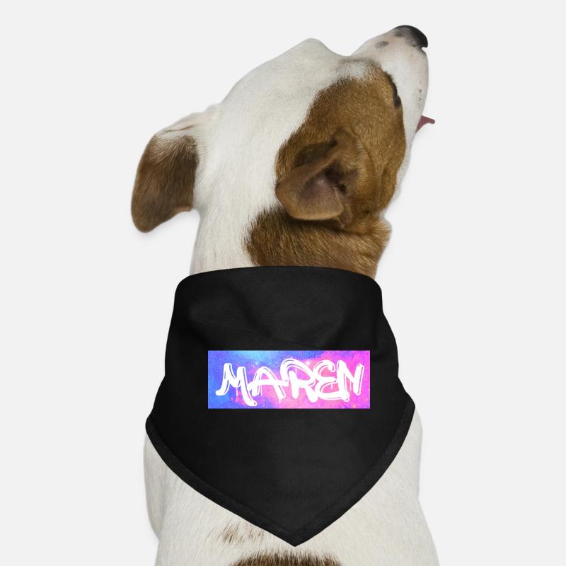 Maren Name Geschenk Geschenkidee Galaxie Hunde-Bandana