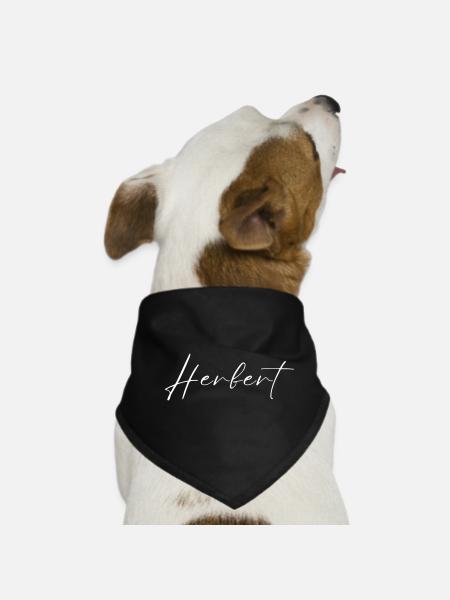 T-shirt Herbert Nom cadeau pour hommes - Bandana pour chien - noir - Devant