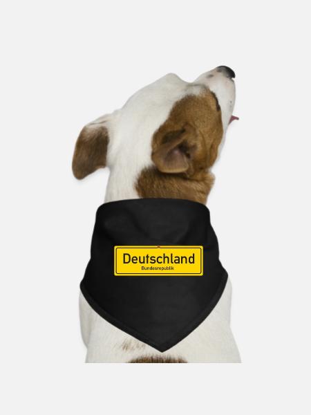 Plaque signalétique du pays de l’Allemagne - Bandana pour chien - noir - Devant