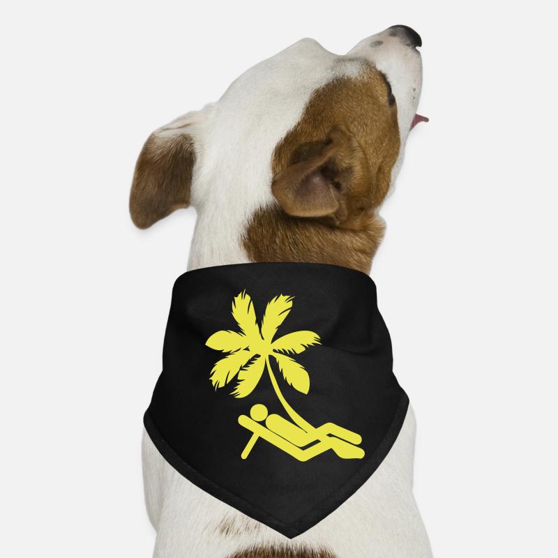 palm sunbathing quiet rest Dog Bandana