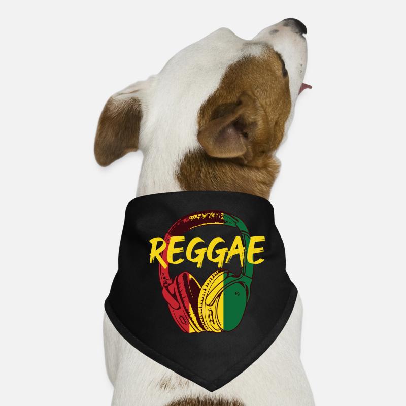 Reggae Musik Kopfhörer Hunde-Bandana