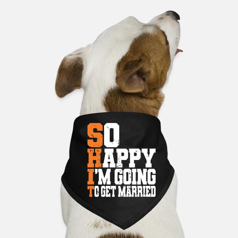 Funny Bachelor Party Engagement Wedding Married Dog Bandana