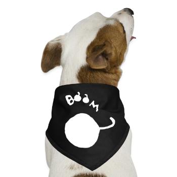 Boom Bombe weiß - Hunde-Bandana - Schwarz - Vorne
