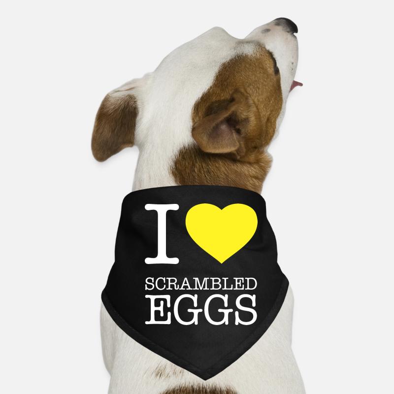 I LOVE SCRAMBLED EGGS Rührei Hunde-Bandana