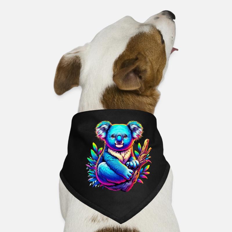 Koala - Hunde-Bandana - Schwarz