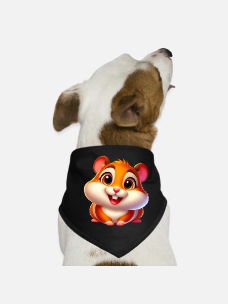 Hamster - Bandana pour chien - noir - Devant