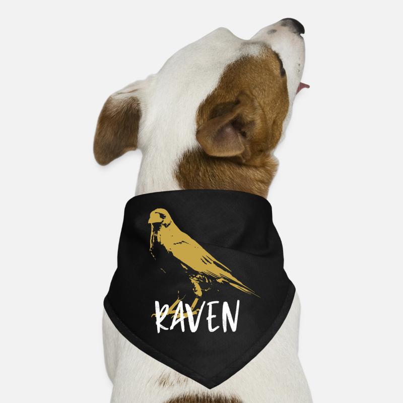 Illustration corbeau totem renaissance Bandana pour chien