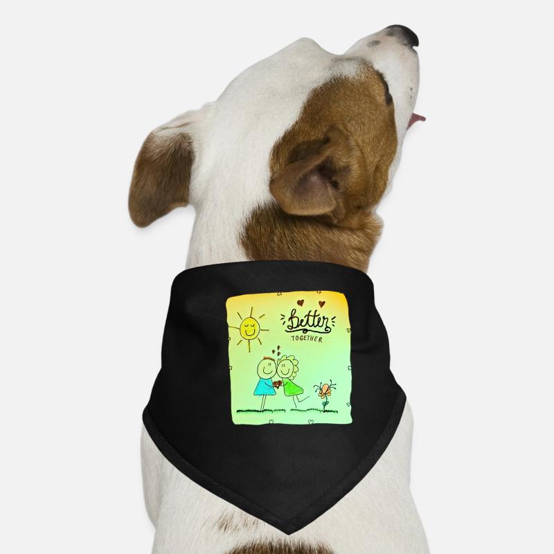 Better together Drawing Dog Bandana