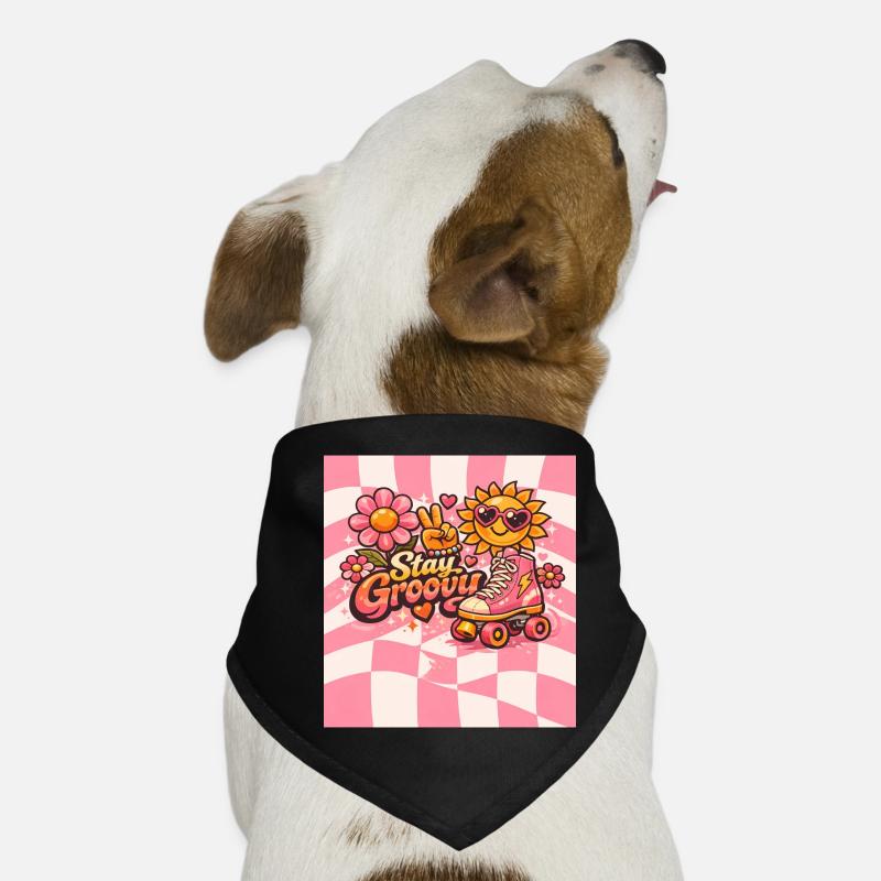 Pinker Retro-Stil Hunde-Bandana
