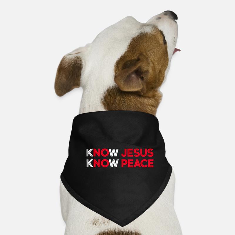 Know Jesus Know Peace Motiv Hunde-Bandana